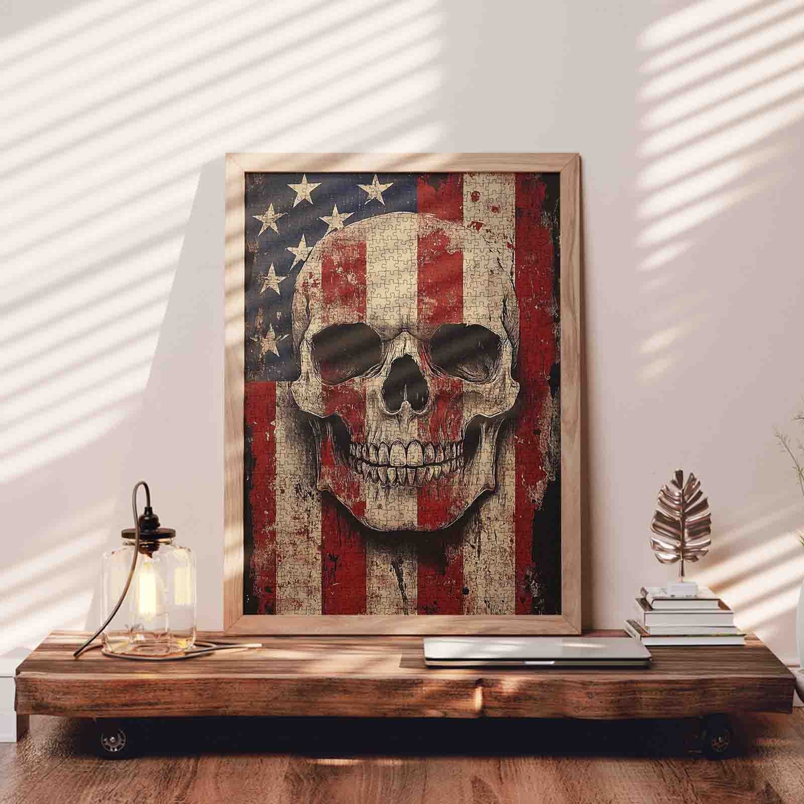 tucocoo-patriotic-skull-flag-art-puzzle-1000-teile-totenkopf image 3