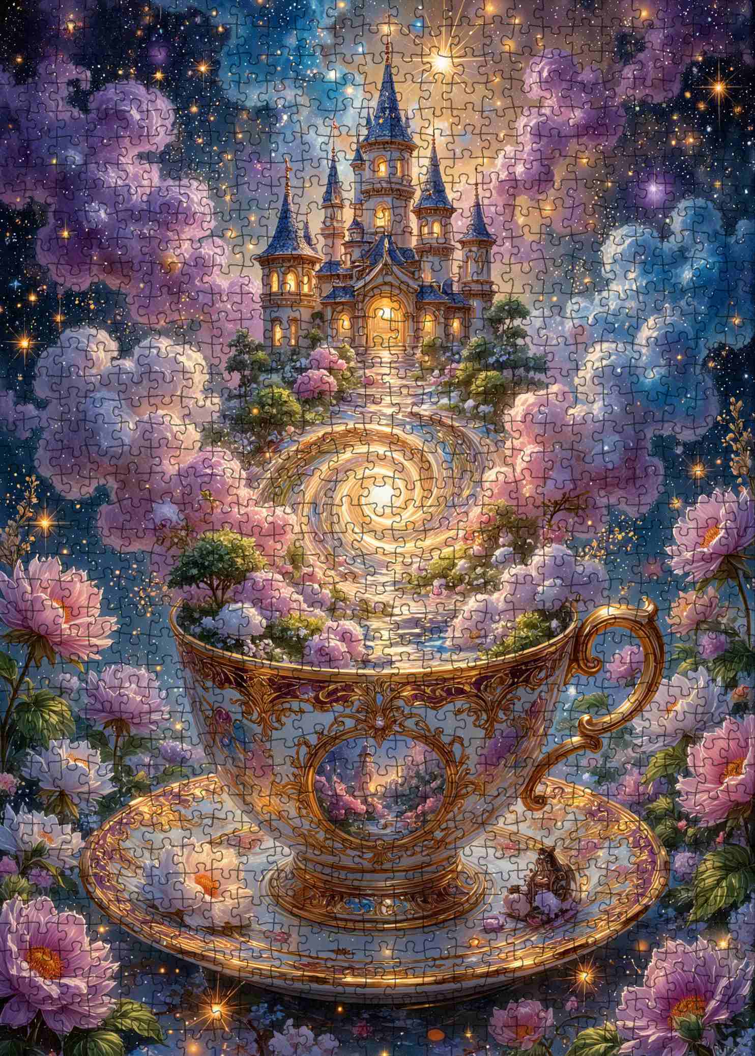 tucocoo-celestial-teacup-castle-puzzle-1000-teile-schloss image 2