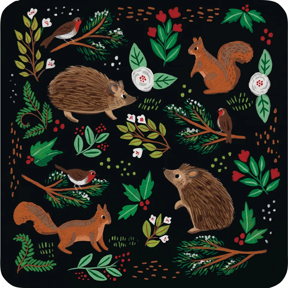 otter-house-christmas-woodland-animals-weihnachtskarten-10er-pack-charity image 1