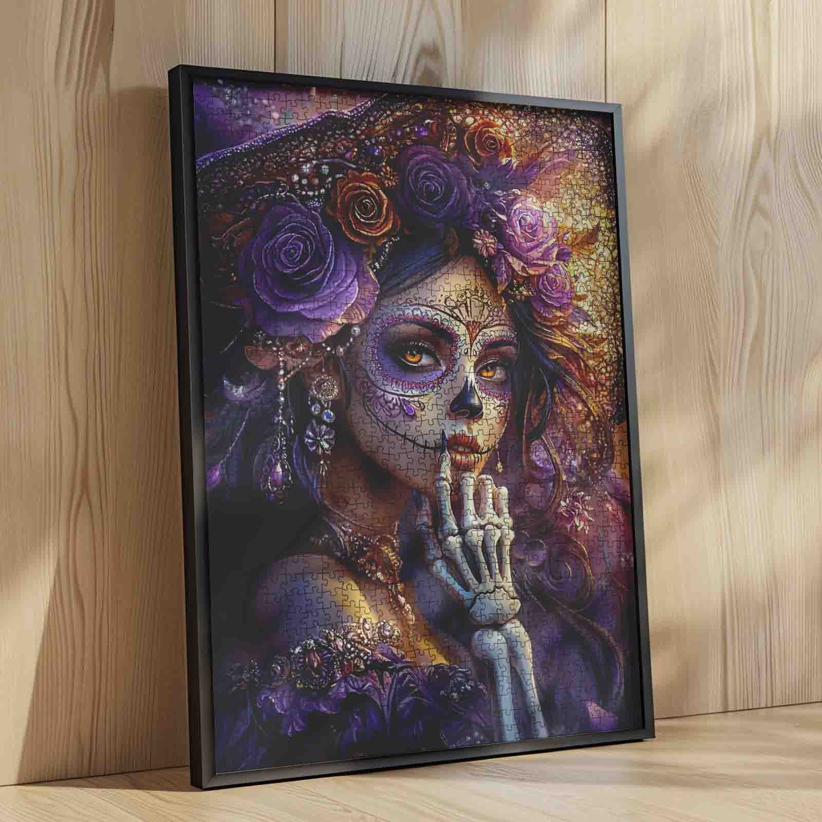 tucocoo-elegant-sugar-skull-lady-puzzle-1000-teile-totenkopf image 4