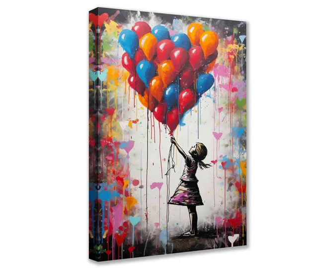 tucocoo-canvas-wall-art-herzballons-m-dchen-leinwandbild-40x50cm image 1