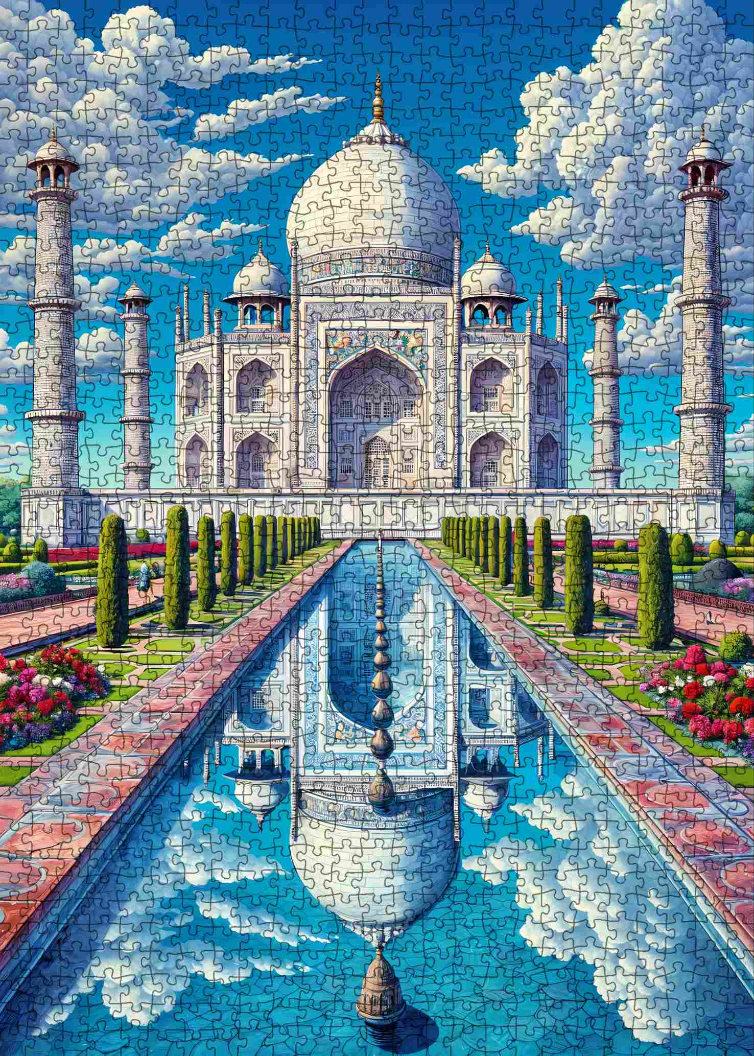 tucocoo-majestic-taj-mahal-reflection-puzzle-1000-teile image 2