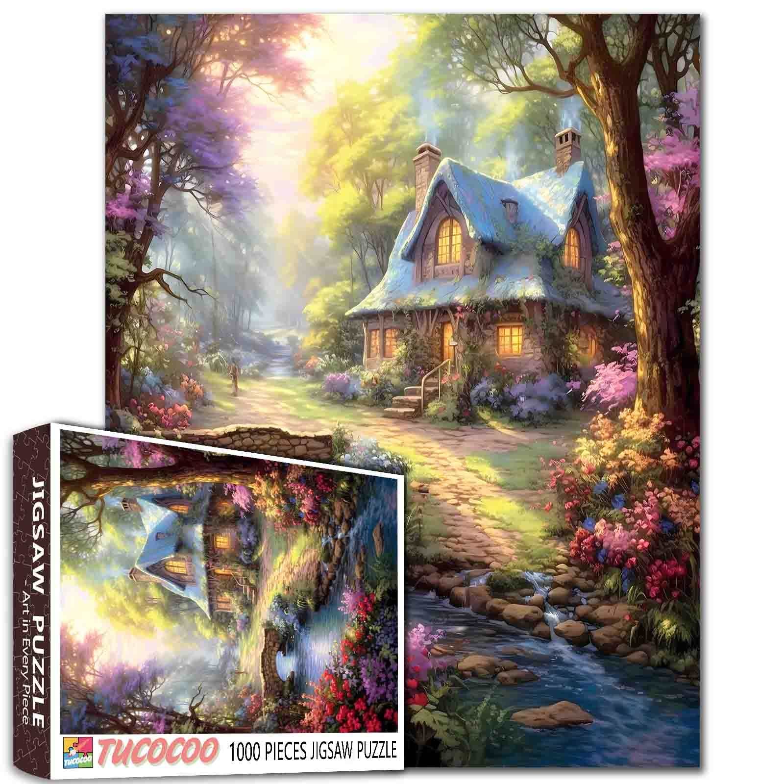 tucocoo-charming-cottage-garden-puzzle-1000-teile-landschaft image 1