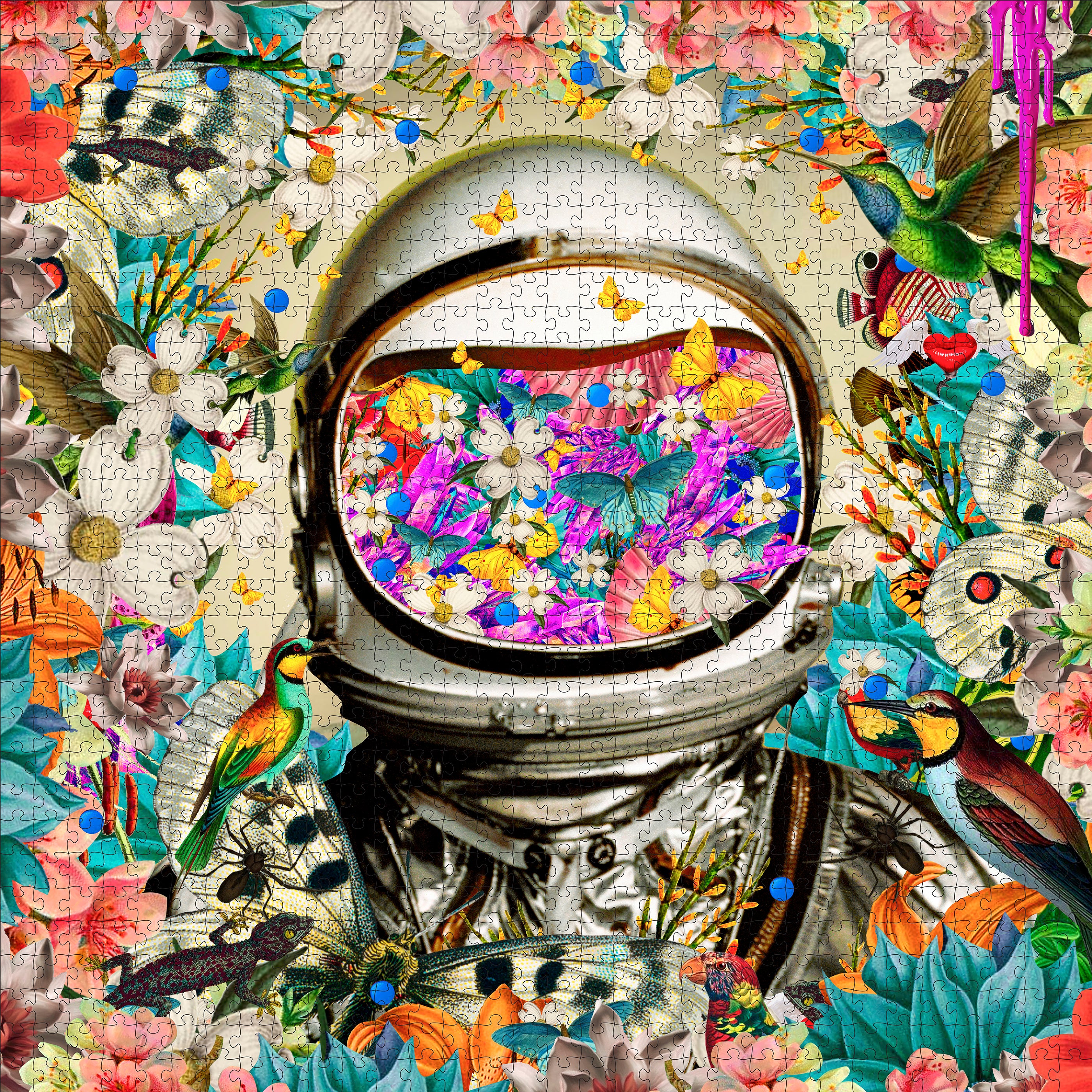 pomegranate-krovblit-astronaut-puzzle-1000-teile-collage image 2