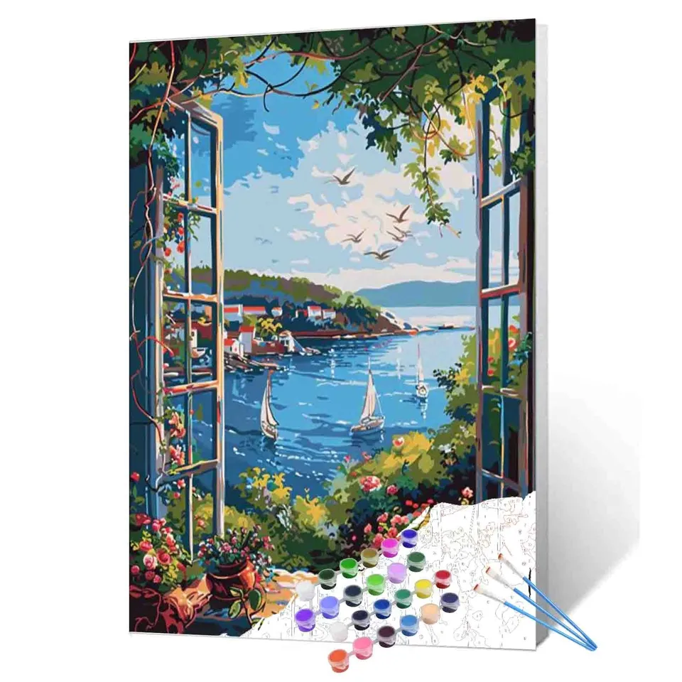 tucocoo-seaside-balcony-view-malen-nach-zahlen-strand-40x50-ohne-rahmen image 1