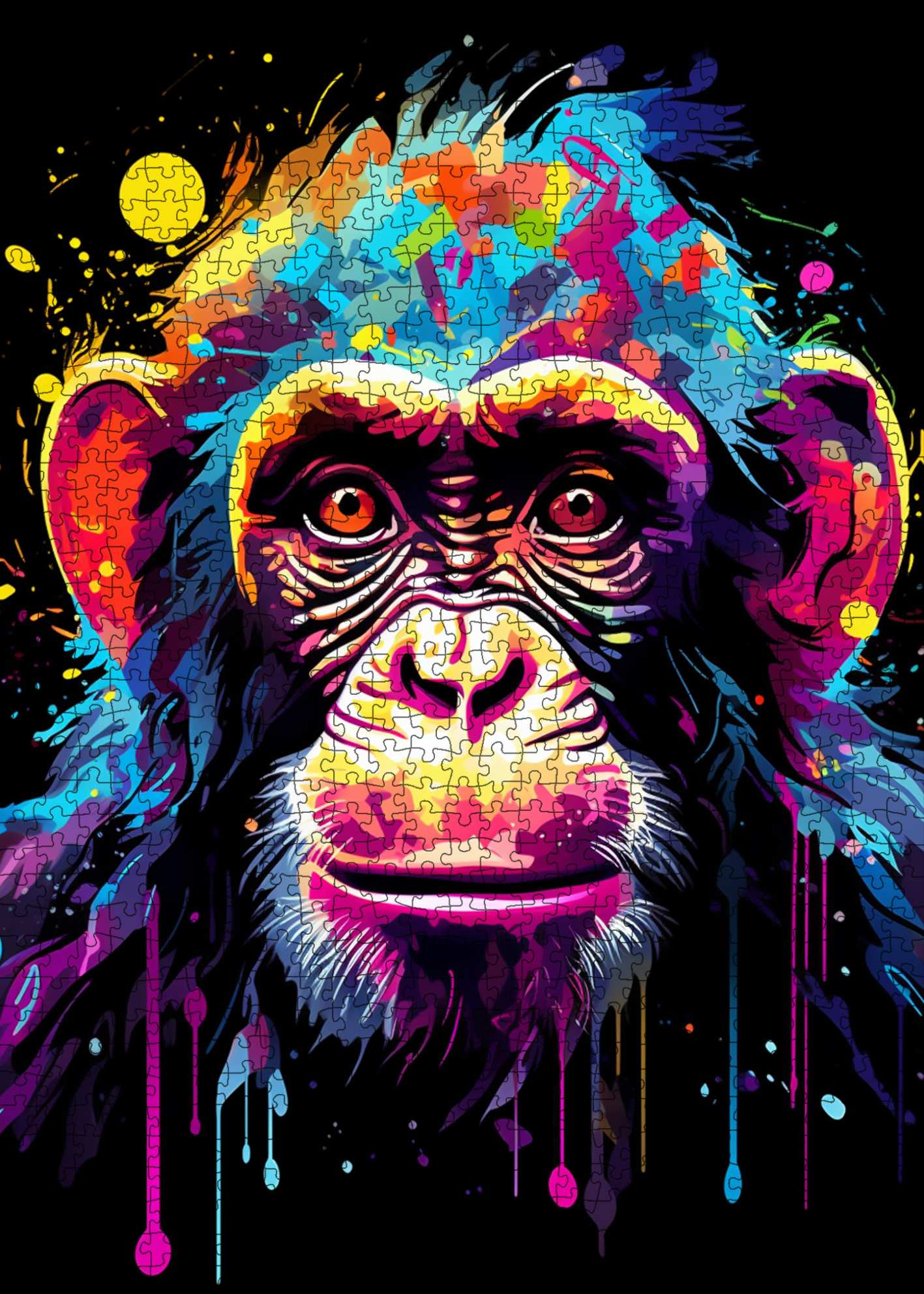 tucocoo-vibrant-graffiti-monkey-puzzle-1000-teile-affe image 2