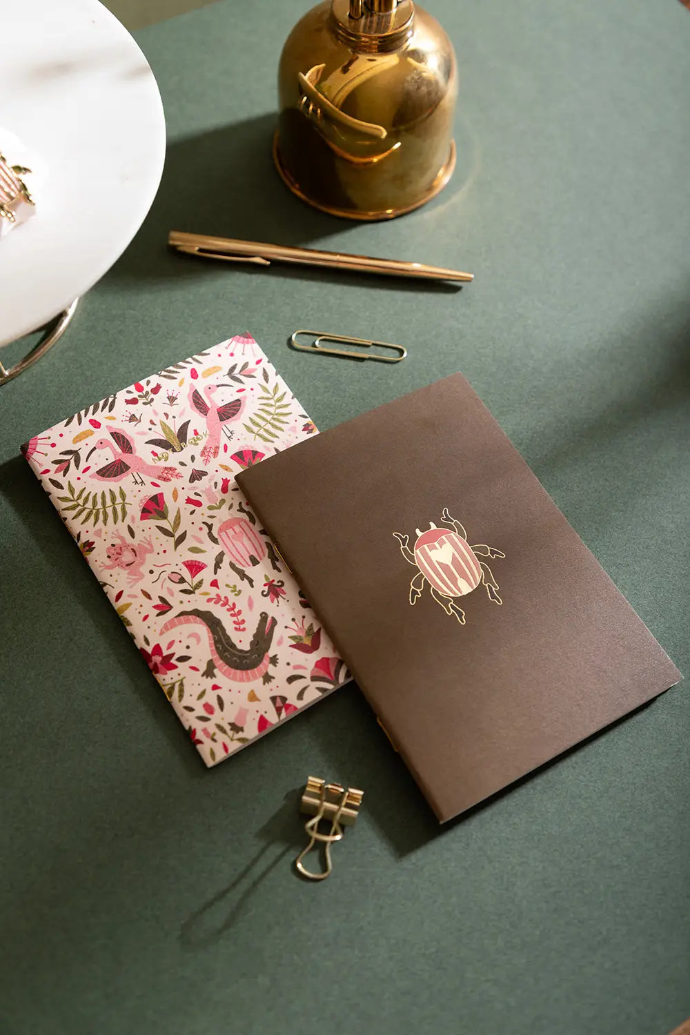 all-the-ways-to-say-notebooks-a6-duo-pink-croco-notizbuch-2er-set image 2