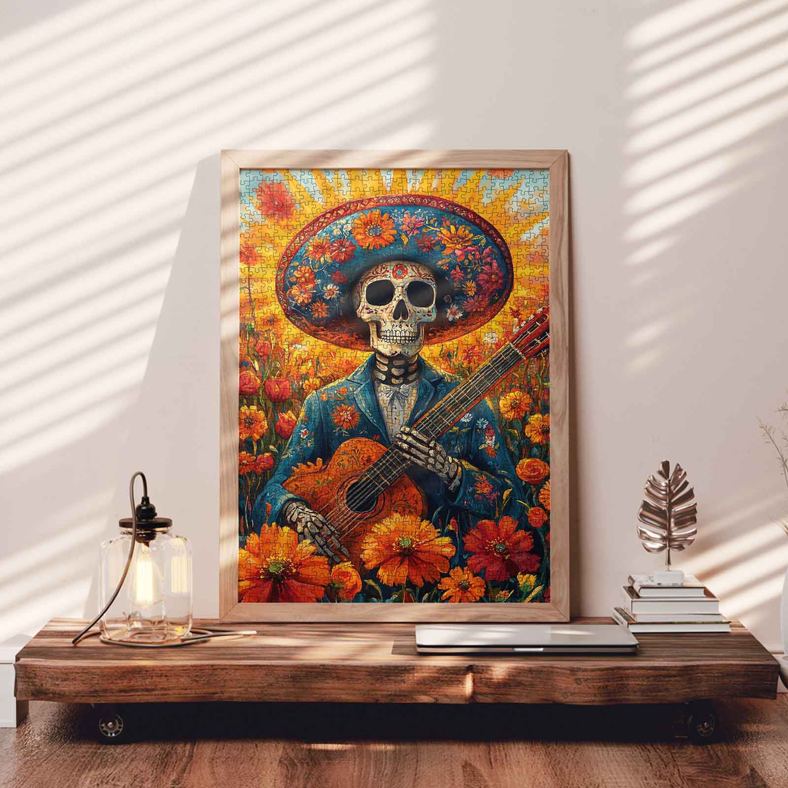 tucocoo-mariachi-skeleton-playing-guitar-puzzle-1000-teile-totenkopf image 3