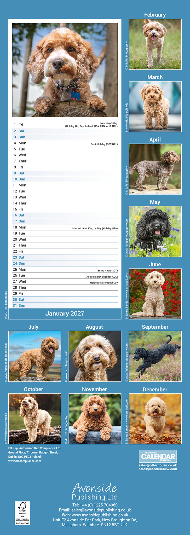 otter-house-cockapoo-slim-kalender-2027-hundekalender image 2