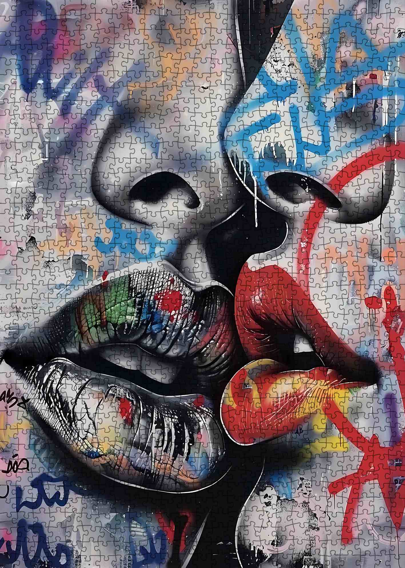 tucocoo-urban-passion-graffiti-kiss-puzzle-1000-teile image 2