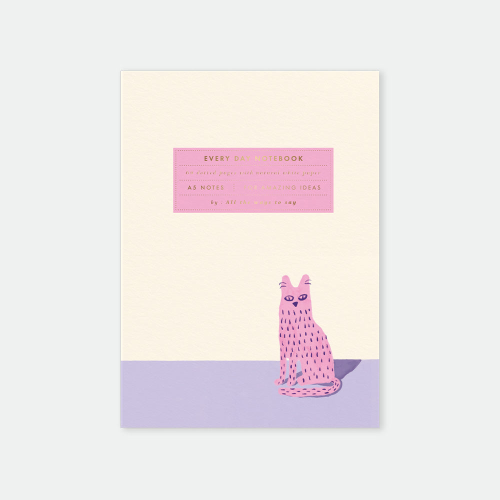 all-the-ways-to-say-lonely-cat-notizbuch-a5-goldfolie image 1