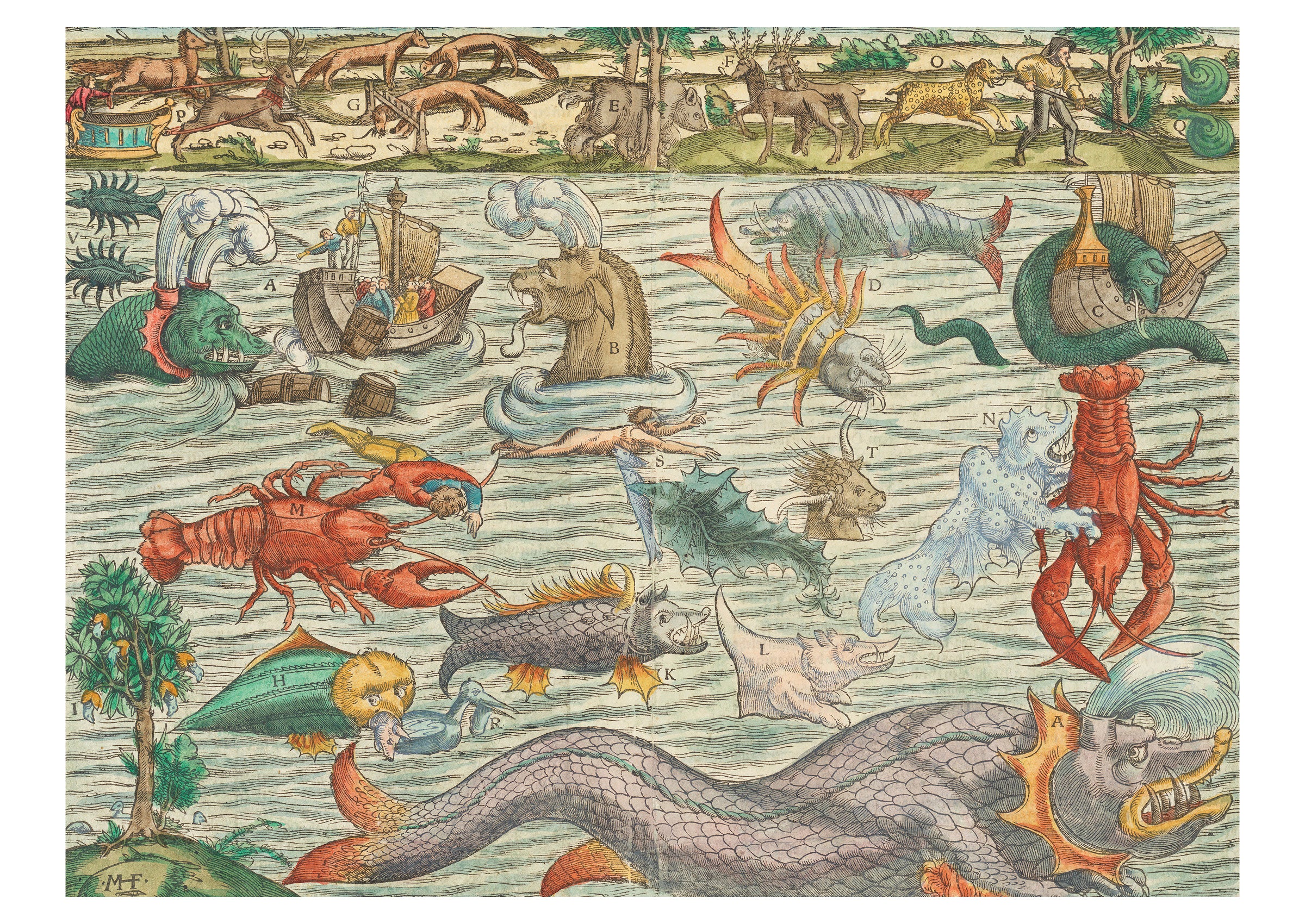 pomegranate-postcards-sea-monsters-postkarte-m-nster image 1