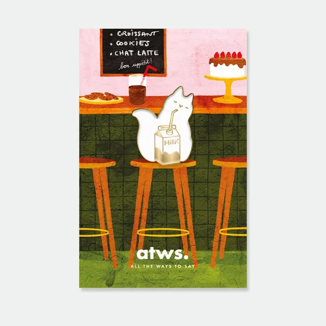 all-the-ways-to-say-pins-cat-milk-emaille-pin-katze-gold image 1