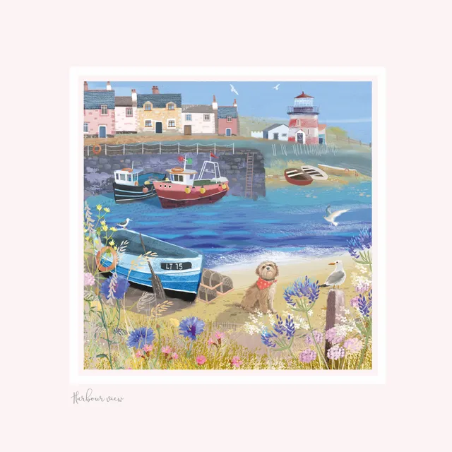 otter-house-heydays-harbour-view-gru-karte-hafen-boote-hund image 1