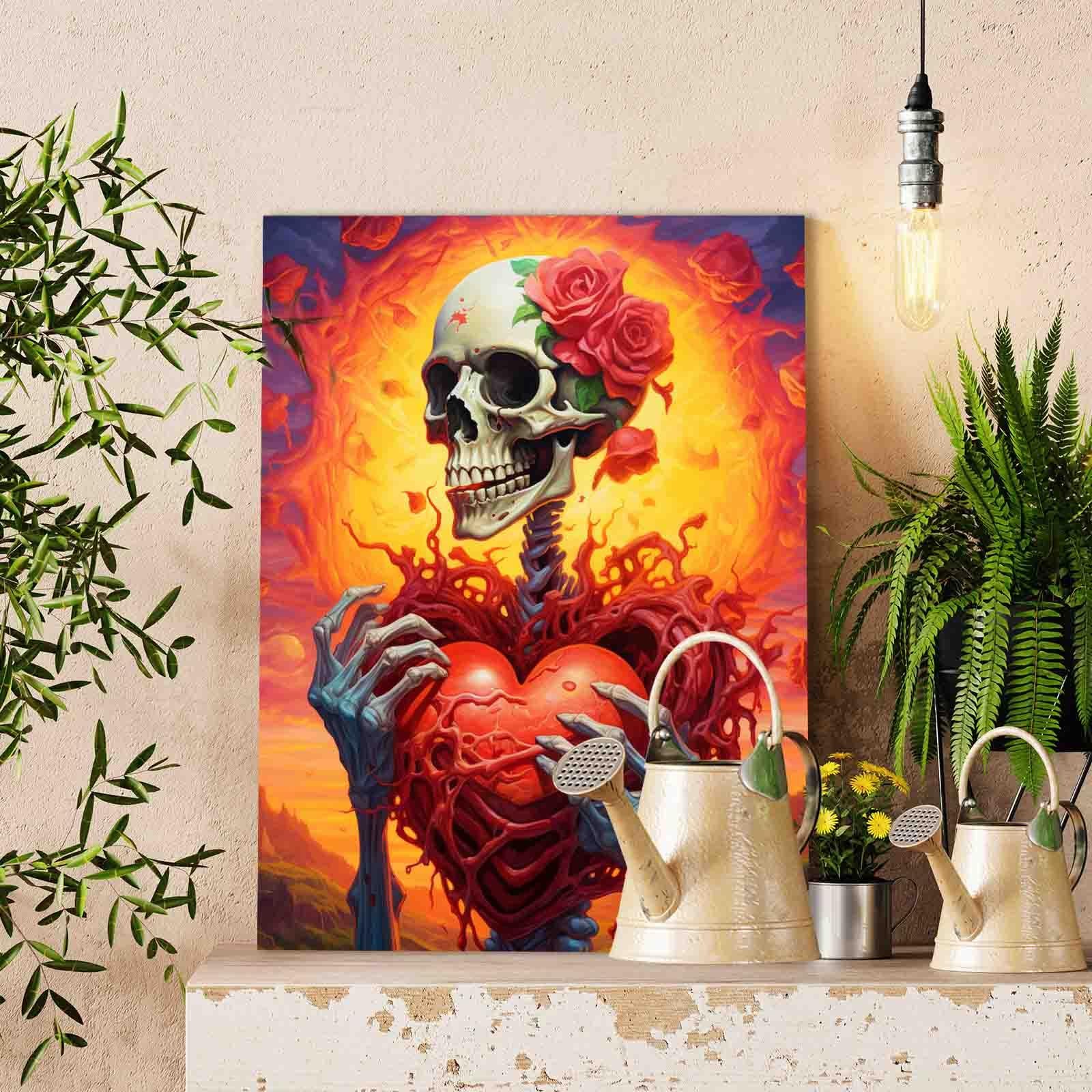 tucocoo-paint-by-numbers-burning-passion-skeleton-malen-nach-zahlen-40x50 image 2