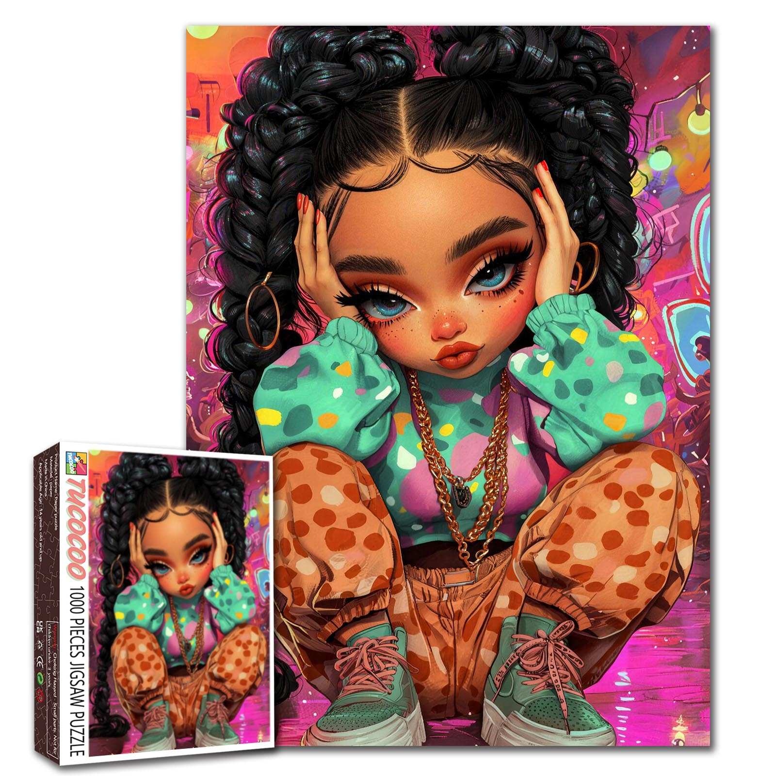 tucocoo-cute-braided-girl-portrait-puzzle-1000-teile-z-pfe image 1