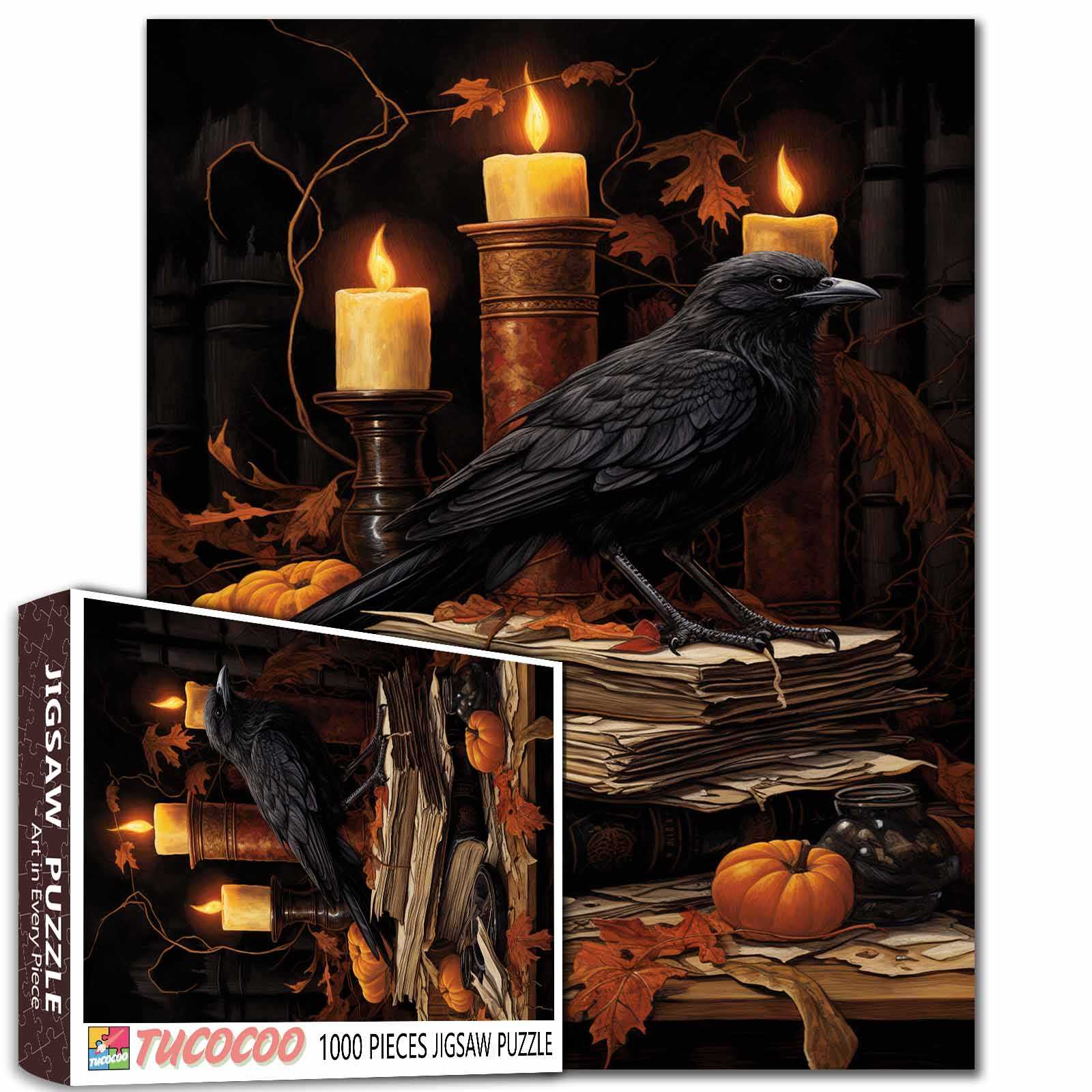 tucocoo-raven-candlelight-puzzle-1000-teile-gothic image 1