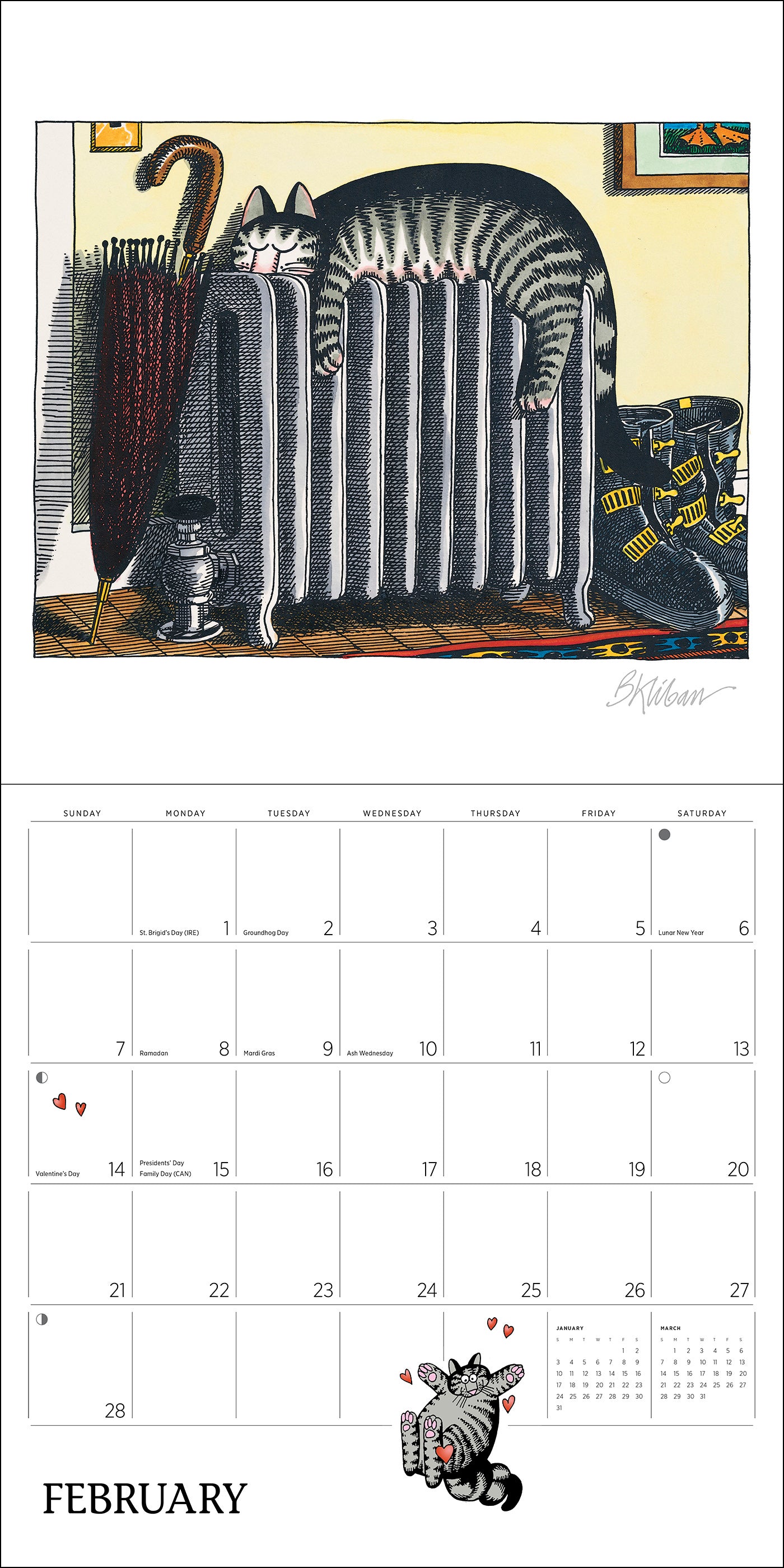 pomegranate-b-kliban-catcalendar-2027-wandkalender-katzen image 4
