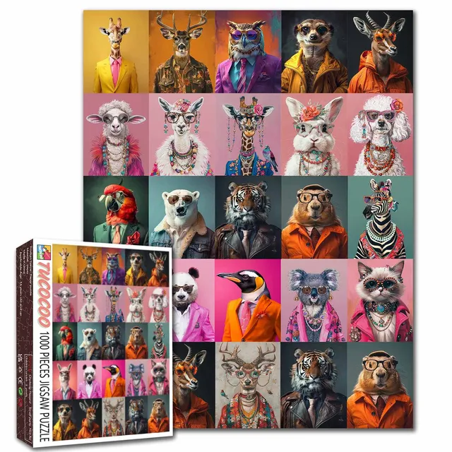 tucocoo-stylish-animal-portrait-gallery-puzzle-1000-teile image 1
