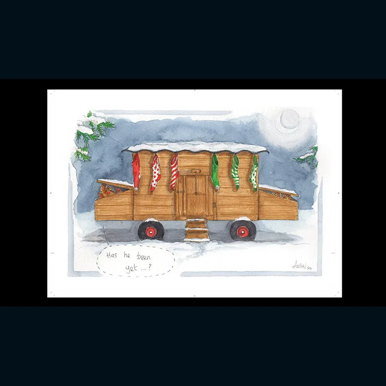 otter-house-christmas-has-he-been-yet-weihnachtskarte-huhn image 1
