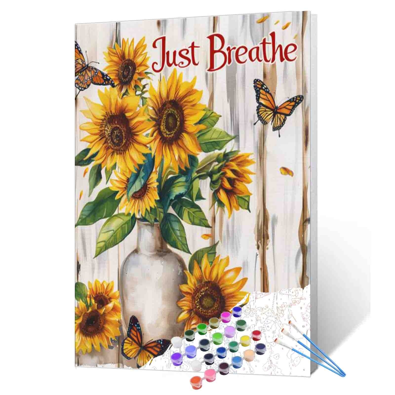 tucocoo-just-breathe-sunflower-malen-nach-zahlen-16x20-ohne-rahmen image 1