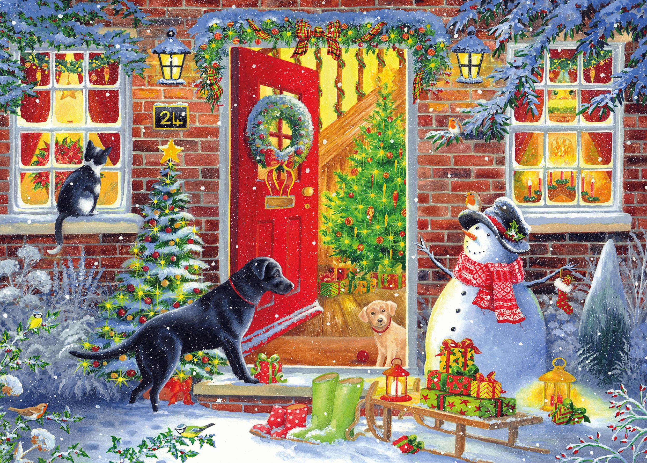 otter-house-come-out-to-play-dogs-trust-puzzle-1000-teile-hund image 1