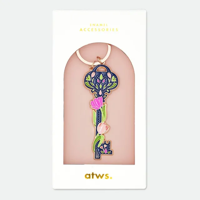 all-the-ways-to-say-garden-key-schl-sselanh-nger-emaille-gold image 1