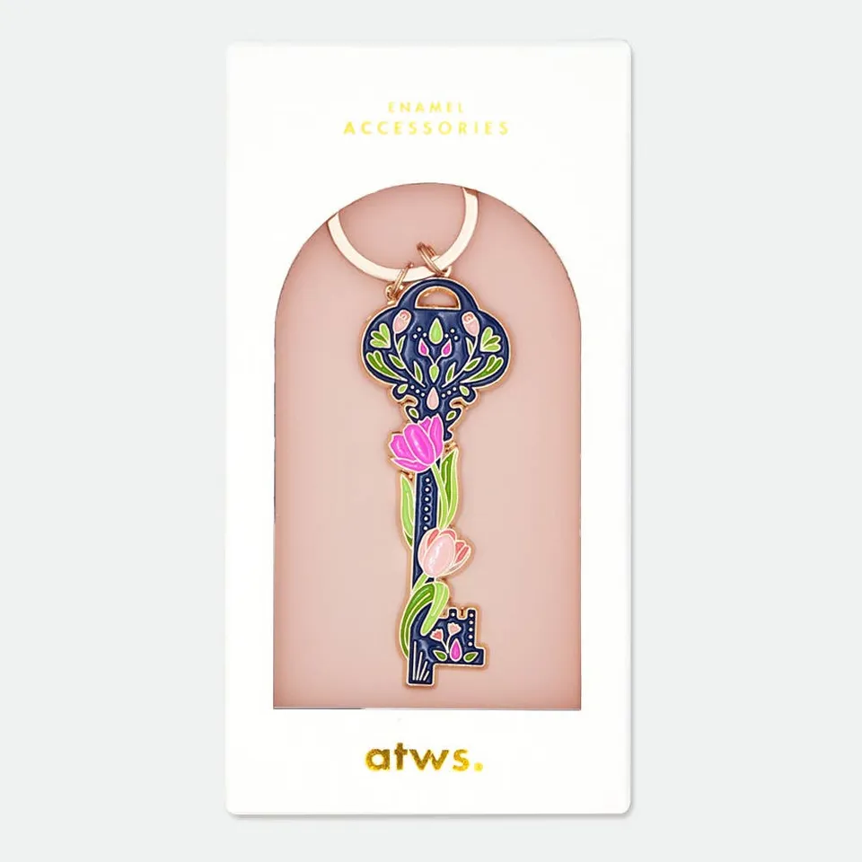 all-the-ways-to-say-garden-key-schl-sselanh-nger-emaille-gold image 1