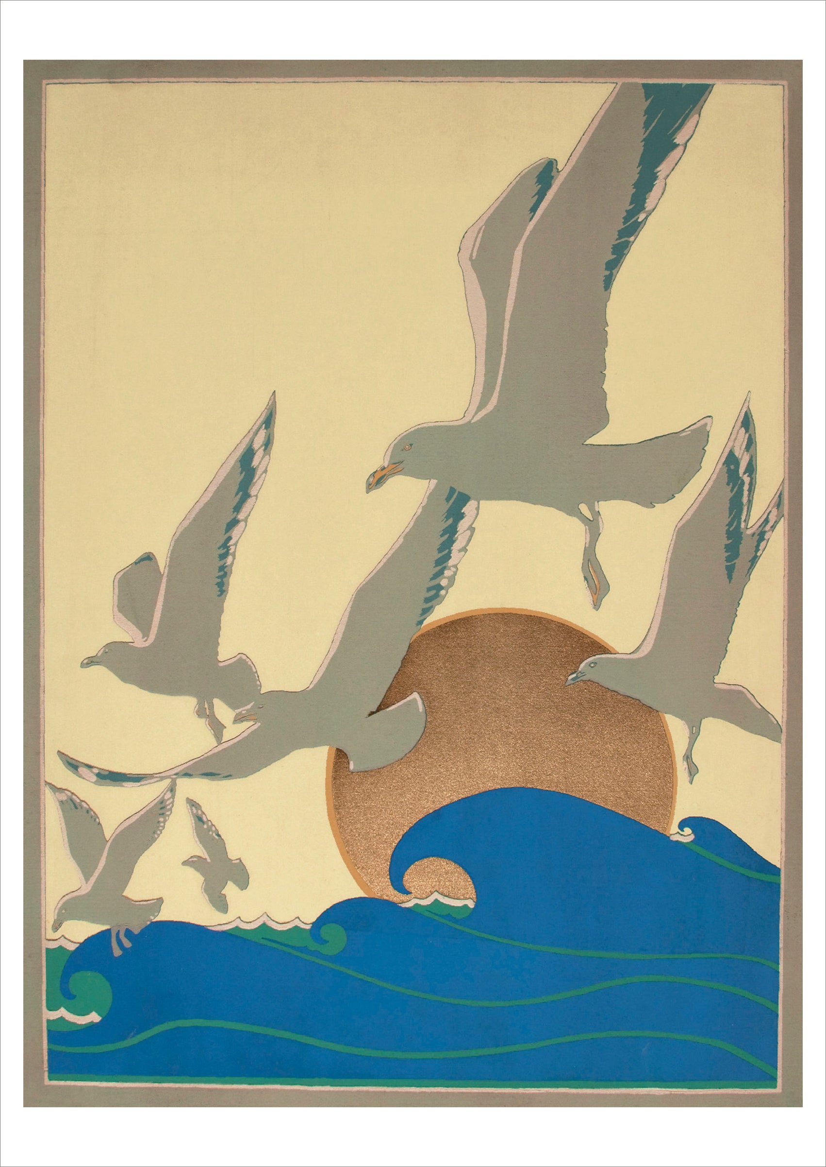 pomegranate-postcards-franklin-carmichael-seagulls-postkarte-m-wen image 1