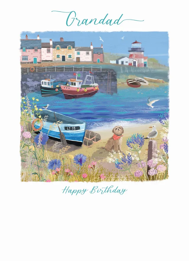 otter-house-family-circle-harbour-view-grusskarte-grandad image 1