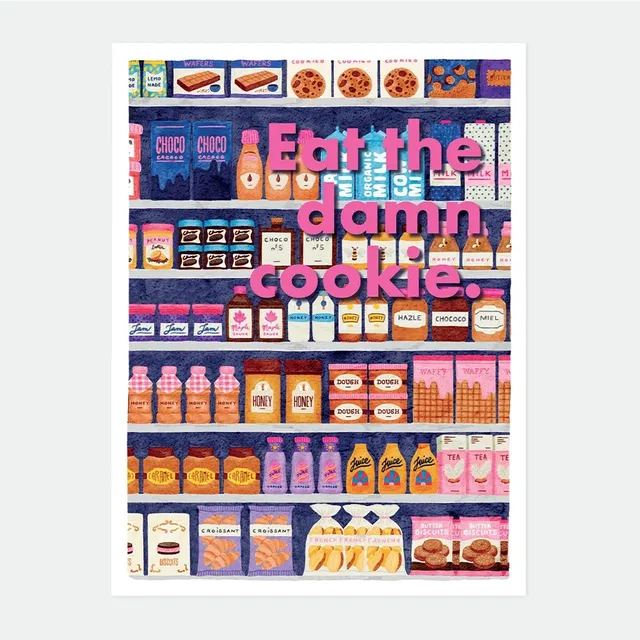 all-the-ways-to-say-eat-the-damn-cookie-poster-18x24-rosa image 1