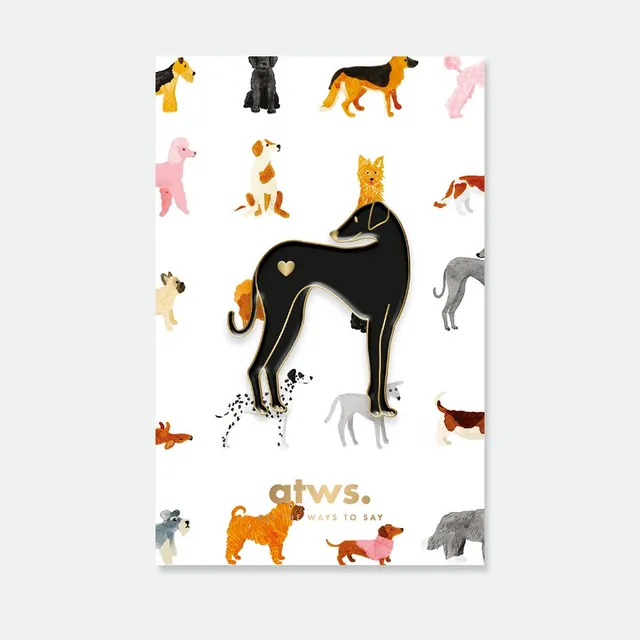 all-the-ways-to-say-pins-greyhound-emaille-pin-windhund-gold image 1