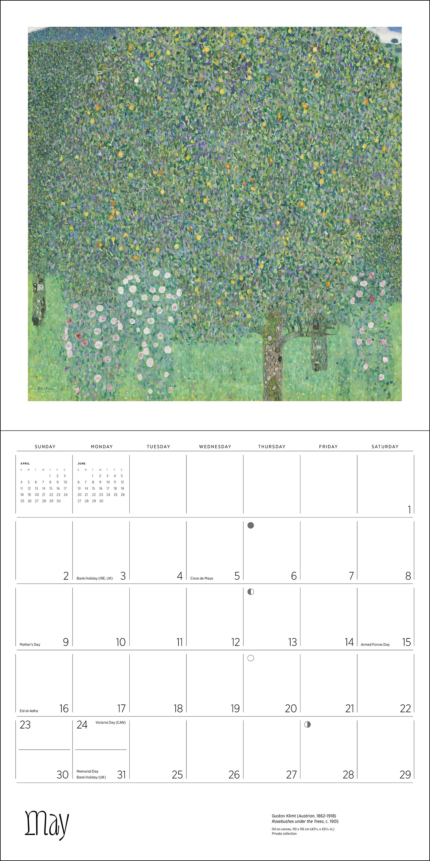 pomegranate-gustav-klimt-2027-wandkalender-jugendstil image 6