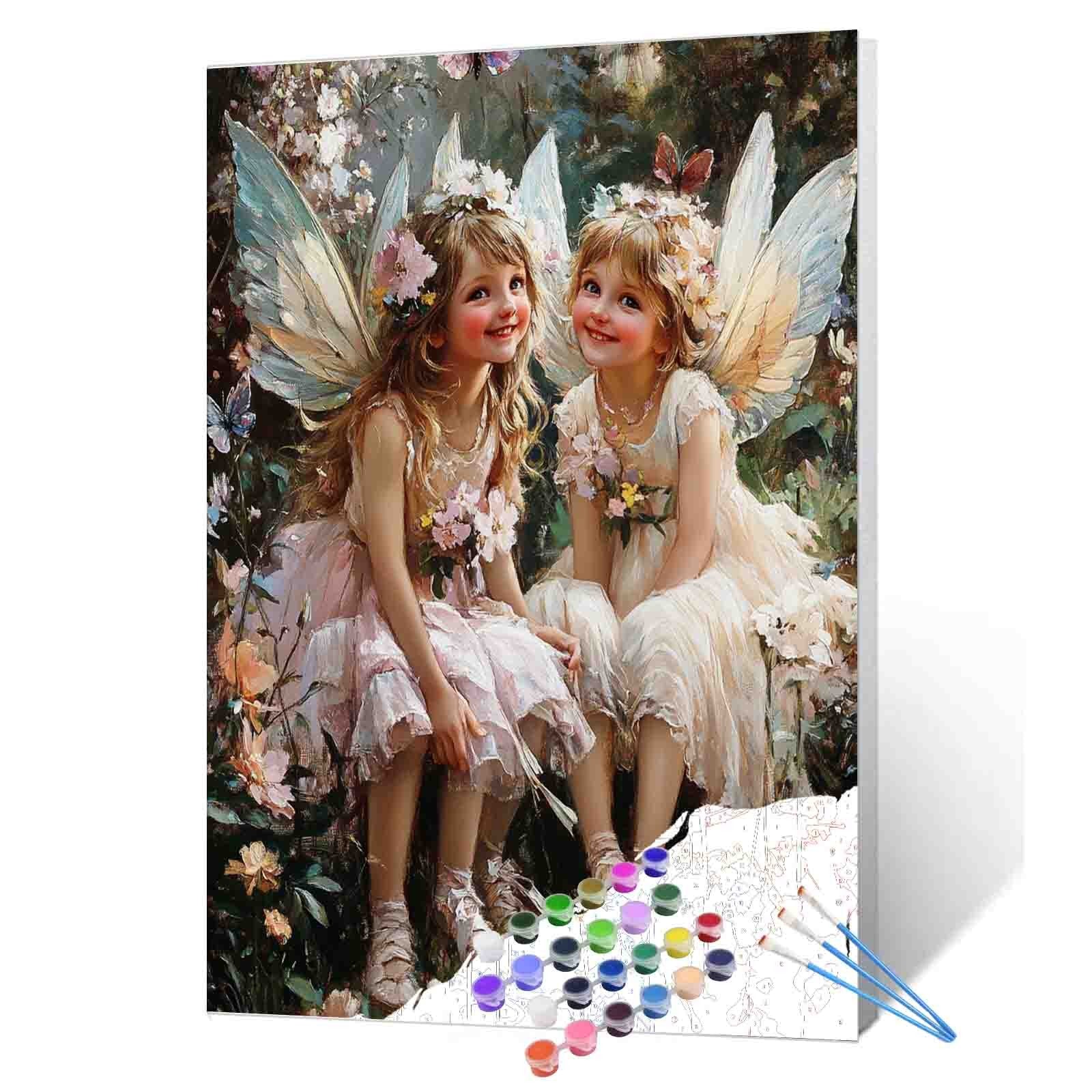 tucocoo-smiling-fairies-in-bloom-malen-nach-zahlen-40x50-feen image 1
