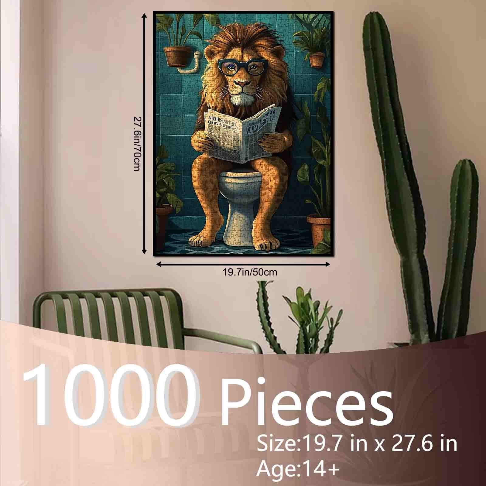 tucocoo-reading-lion-in-bathroom-puzzle-1000-teile-l-we image 5