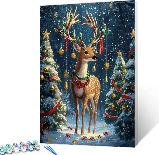 tucocoo-cute-christmas-reindeer-malen-nach-zahlen-rentier image 1