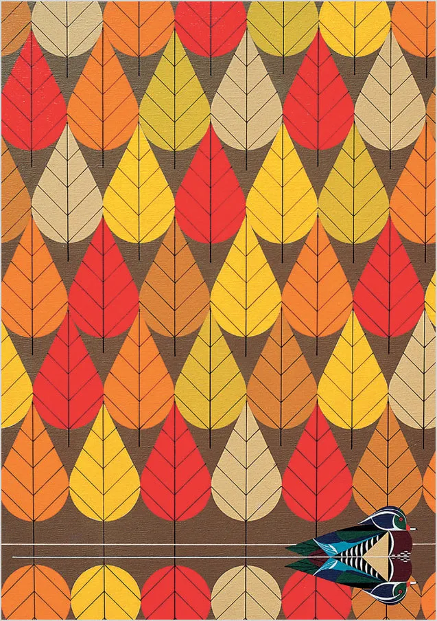 pomegranate-charley-harper-octoberama-klappkarte-blanko image 1