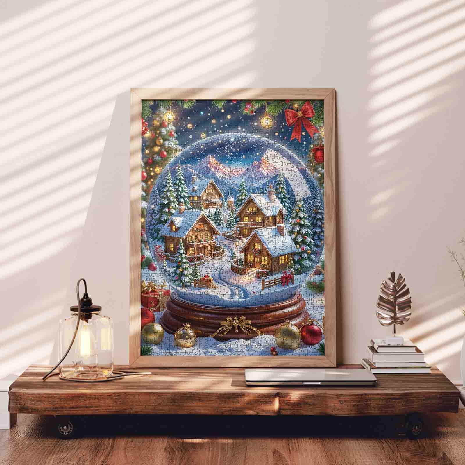 tucocoo-snow-globe-christmas-village-puzzle-1000-teile-dorf image 3