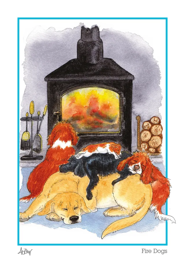 otter-house-alison-s-animals-gru-karte-fire-dogs-hunde-humor image 1
