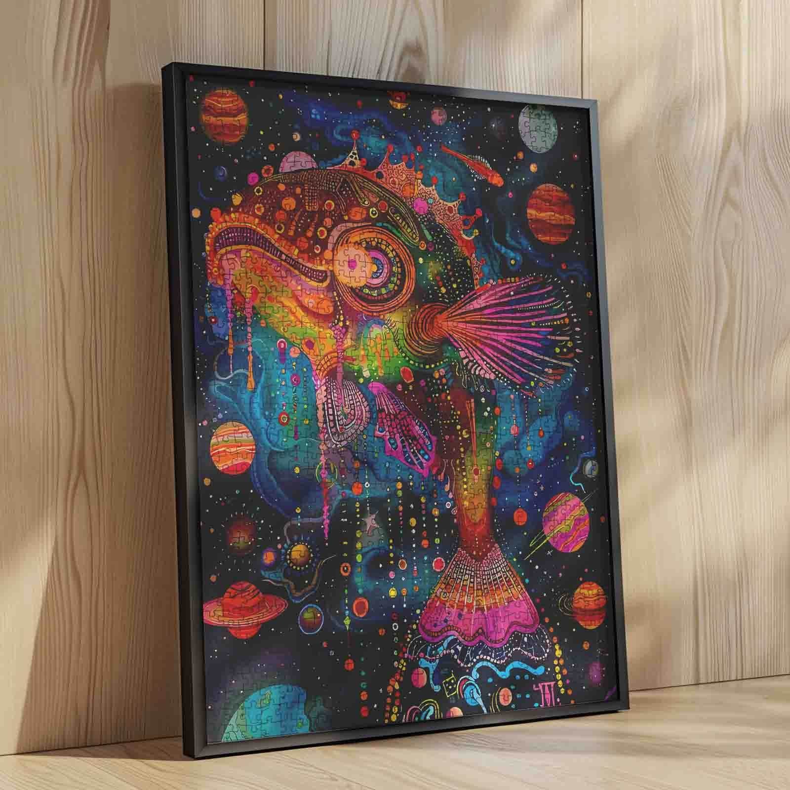 tucocoo-jigsaw-cosmic-fish-puzzle-1000-teile-neon-fisch-motiv image 4