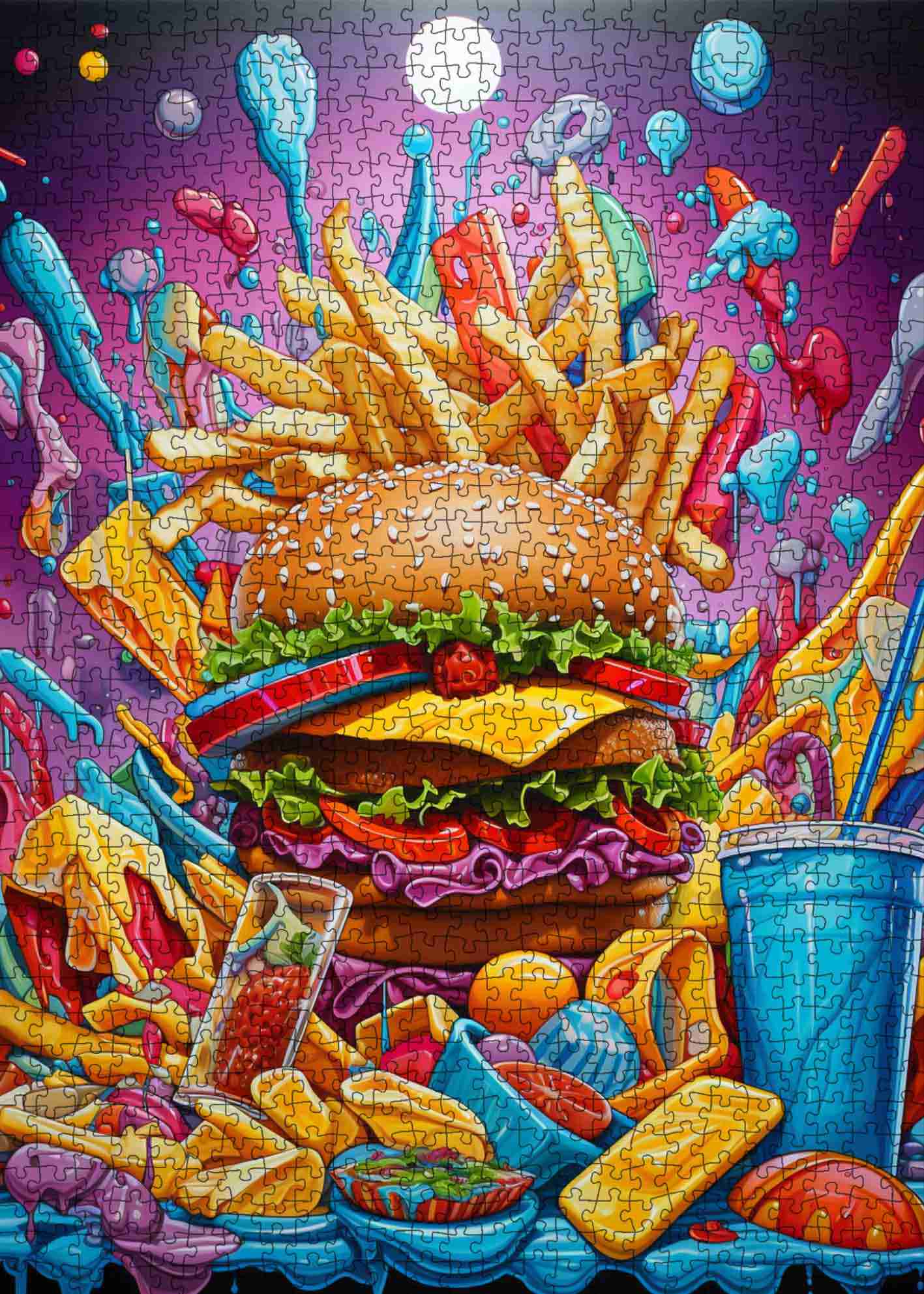 tucocoo-epic-burger-and-fries-feast-puzzle-1000-teile-essen image 2