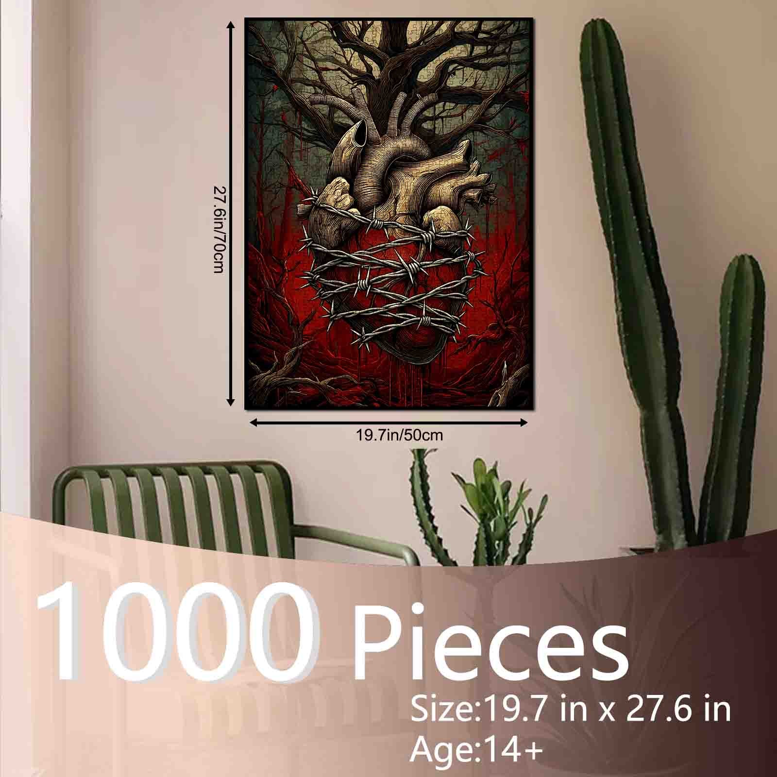 tucocoo-jigsaw-puzzles-dark-heart-puzzle-1000-teile-skull image 5