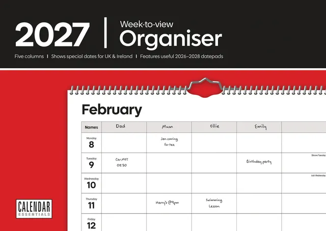 otter-house-calendars-essential-family-organiser-a4-planer-2027 image 1