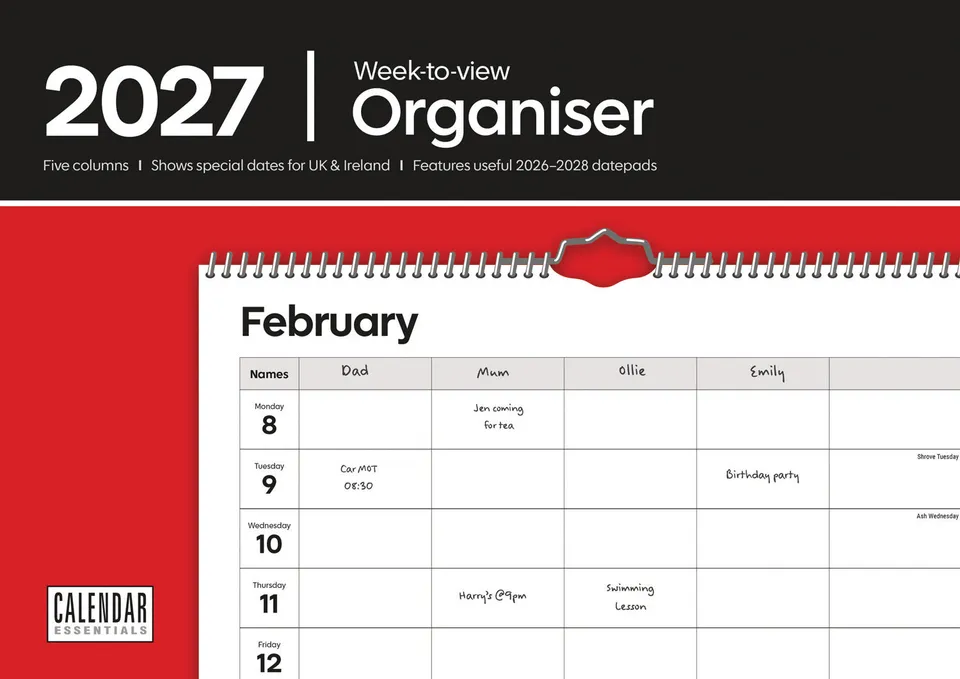 otter-house-calendars-essential-family-organiser-a4-planer-2027 image 1