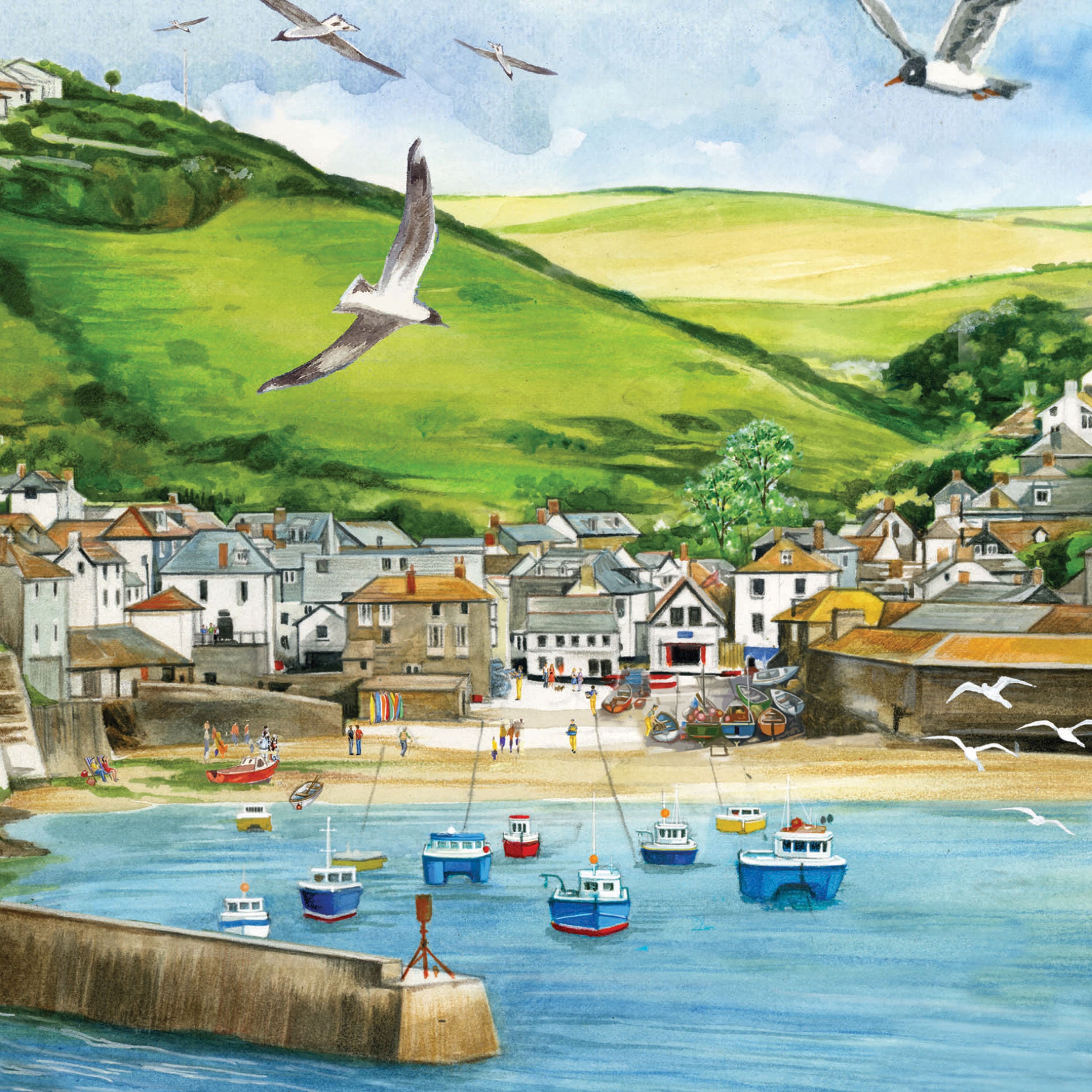 otter-house-quayside-gallery-gru-karte-port-isaac-harbour image 1