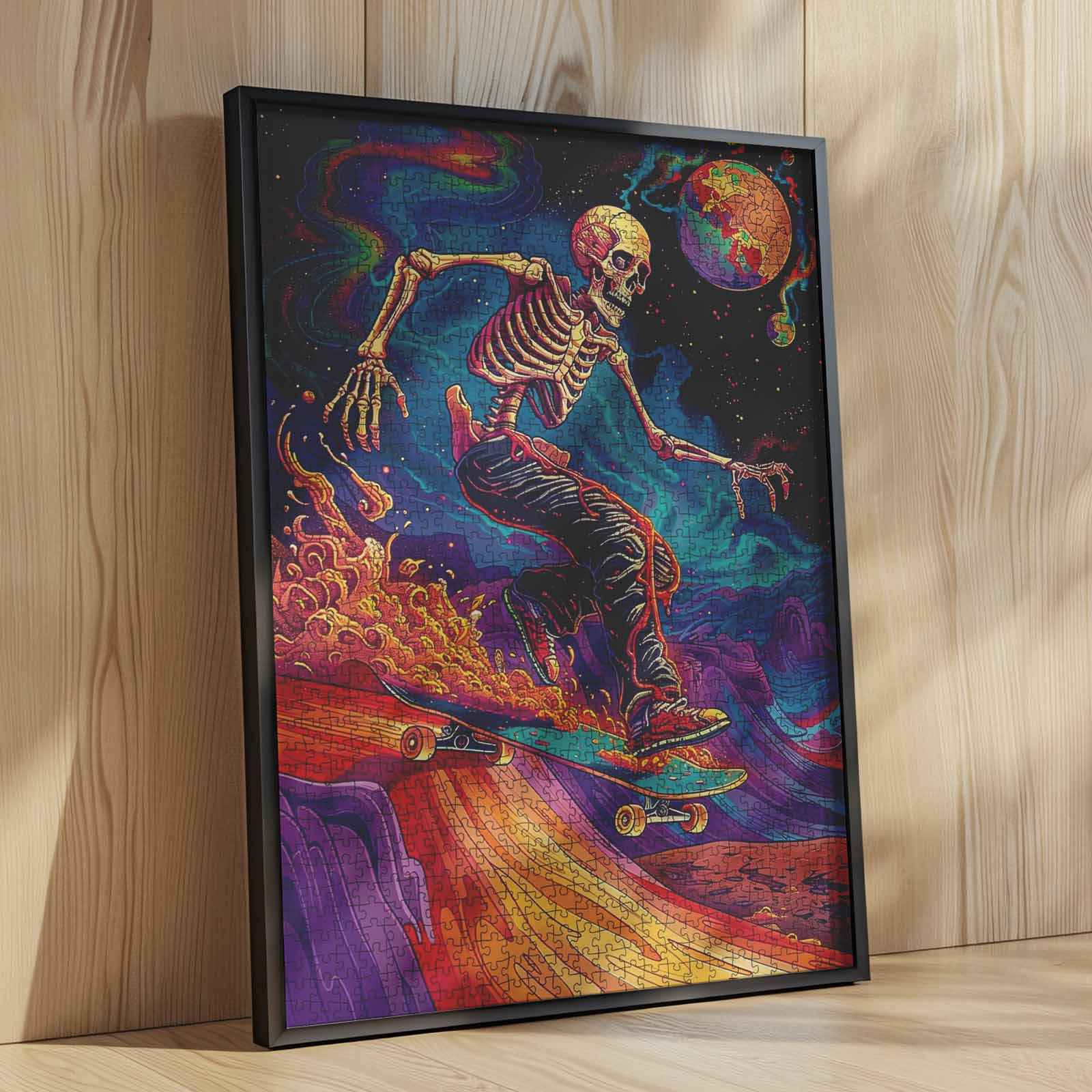 tucocoo-skateboard-skeleton-space-puzzle-1000-teile-totenkopf image 4
