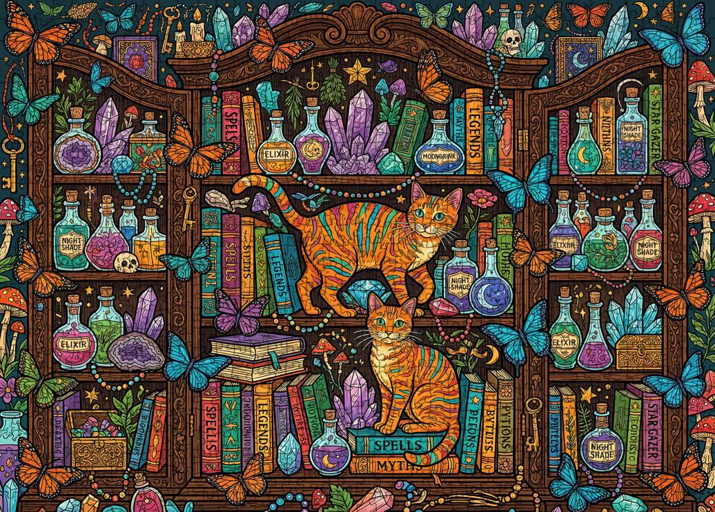 tucocoo-enchanted-cat-apothecary-puzzle-1000-teile-katzenmotiv image 2