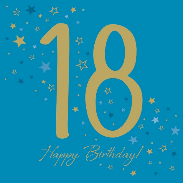 otter-house-age-to-celebrate-18-karte-geburtstag-folie image 1