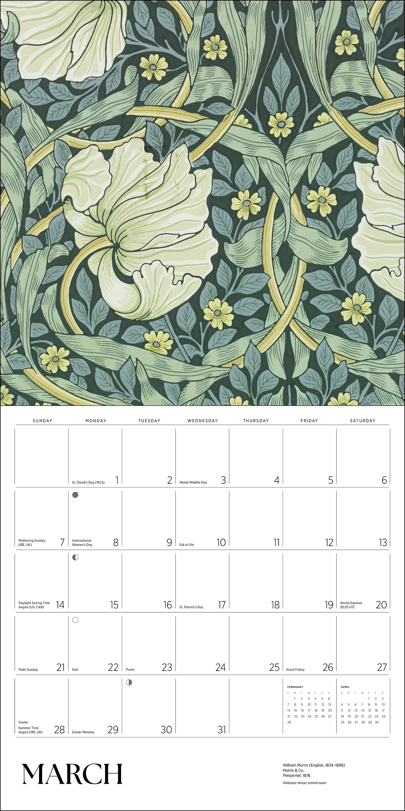 pomegranate-william-morris-wandkalender-2027-muster image 5