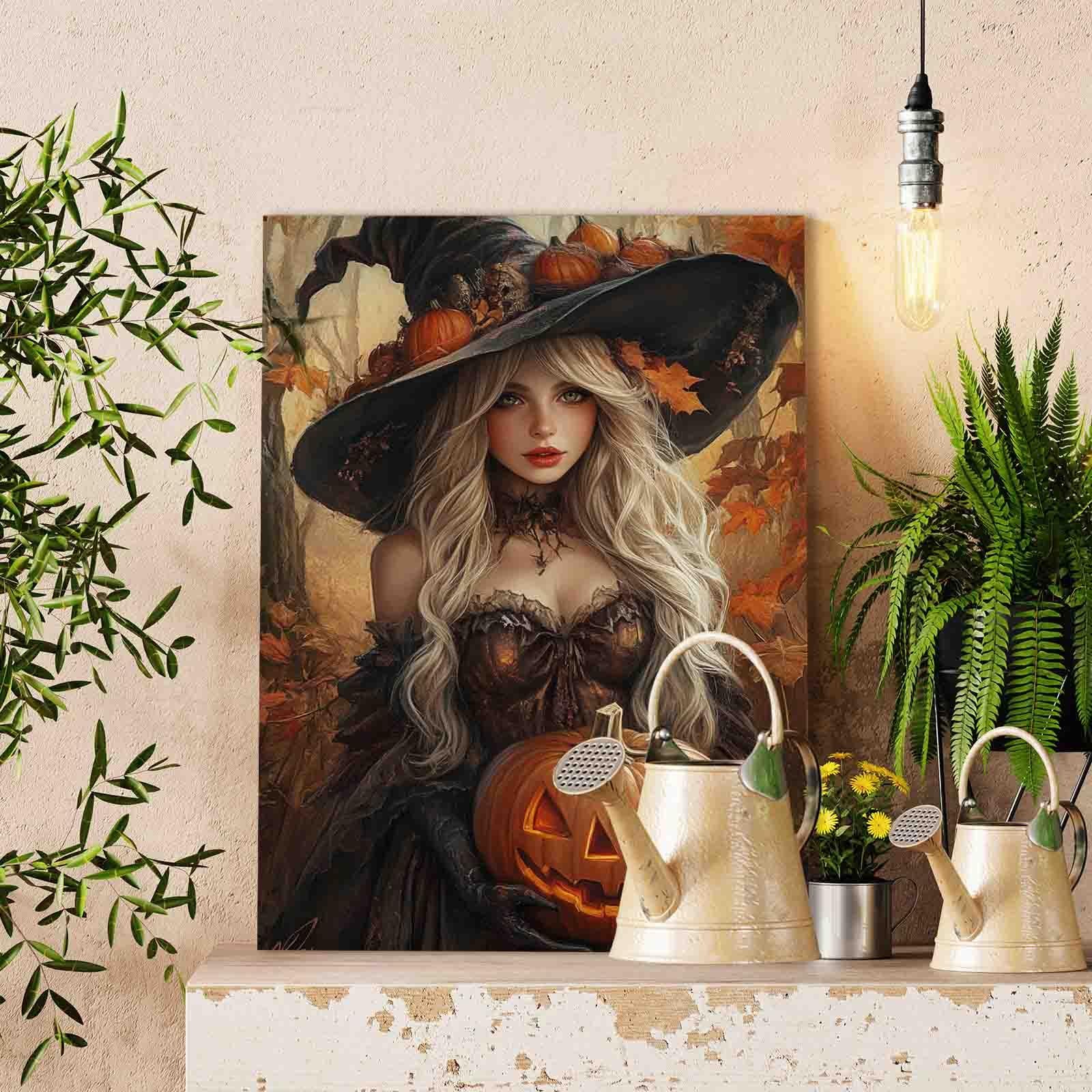 tucocoo-pumpkin-witch-malen-nach-zahlen-40x50cm-herbst-hexe image 2
